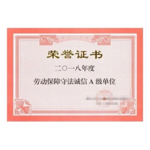 荣誉证书七